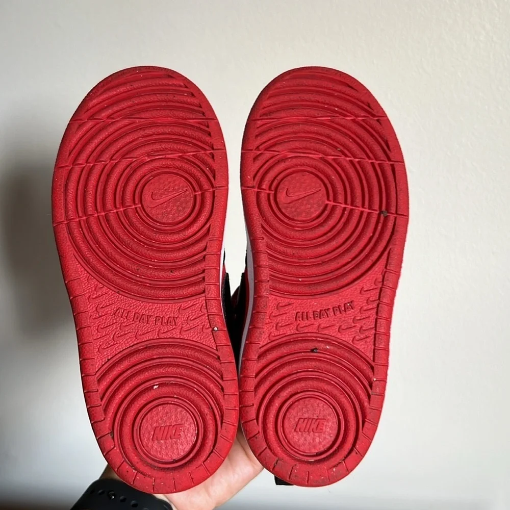Nike Kids Court Borough Mid University Red & Black Shoes